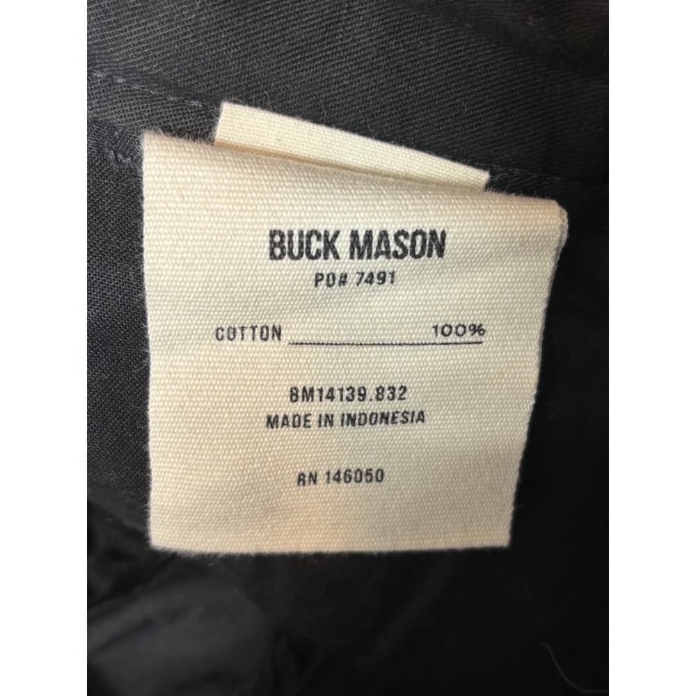 Buck Mason Parachute Poplin Cargo Pants Mens 31x30 Flat Black Utility EUC - Picture 3 of 4